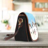 Load image into Gallery viewer, Designs by MyUtopia Shout Out:Husky Puppies Canvas Saddlebag Style Crossbody Purse
