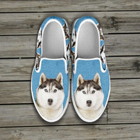 Load image into Gallery viewer, Designs by MyUtopia Shout Out:Husky Puppies Slip-on Shoes
