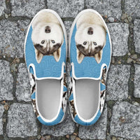 Load image into Gallery viewer, Designs by MyUtopia Shout Out:Husky Puppies Slip-on Shoes
