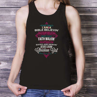 Load image into Gallery viewer, Designs by MyUtopia Shout Out:I Am A Christian Girl Cotton Unisex Tank Top,Black / X-Small,Tank Tops
