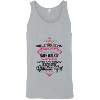 Load image into Gallery viewer, Designs by MyUtopia Shout Out:I Am A Christian Girl Cotton Unisex Tank Top,Athletic Heather / X-Small,Tank Tops
