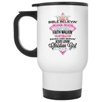 Load image into Gallery viewer, Designs by MyUtopia Shout Out:I Am A Christian Girl Travel Mug
