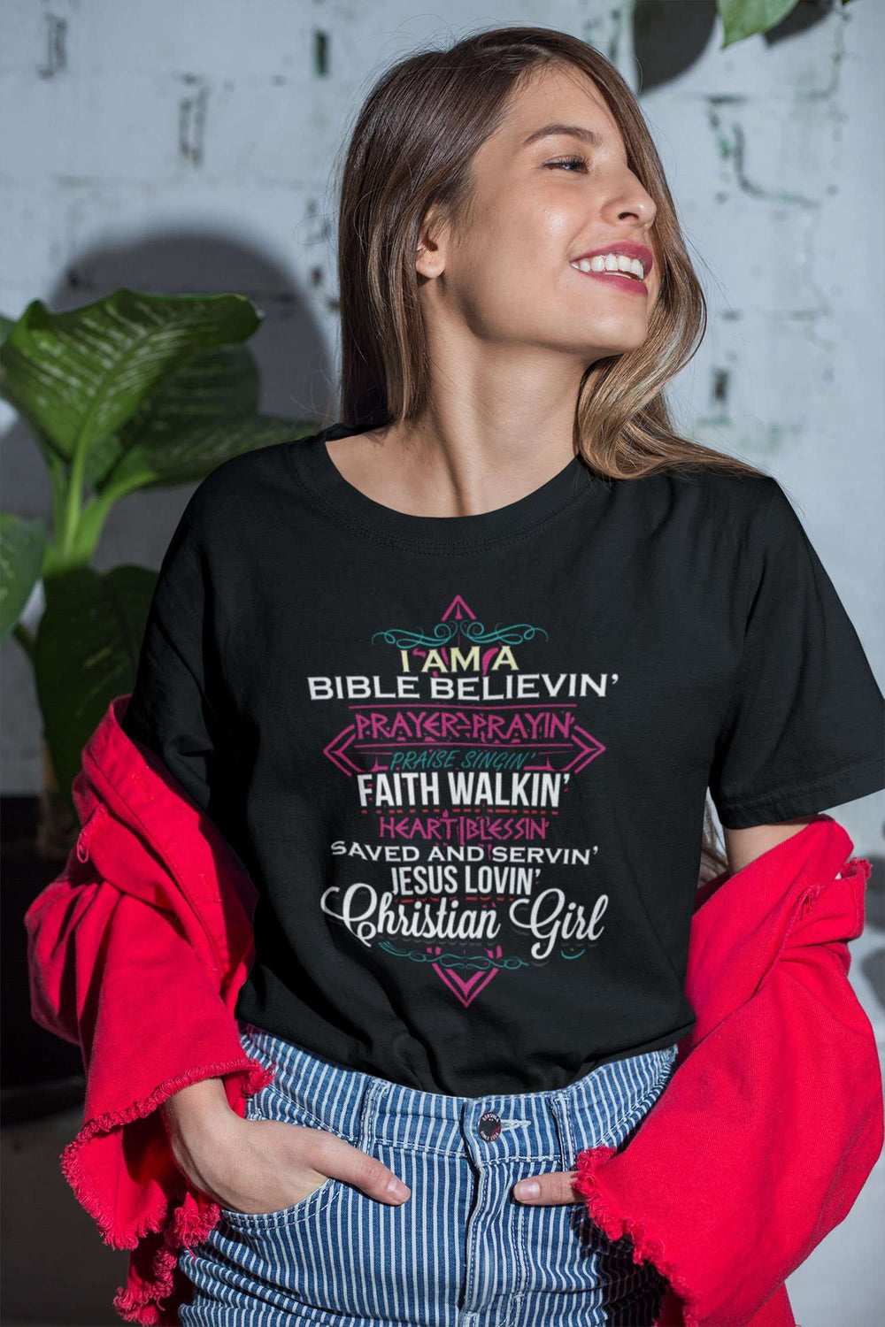 Designs by MyUtopia Shout Out:I Am A Christian Girl Ultra Cotton Unisex T-Shirt