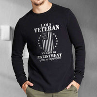 Load image into Gallery viewer, Designs by MyUtopia Shout Out:I Am A Veteran My Oath of Enlistment does not Expire Long Sleeve Ultra Cotton T-Shirt
