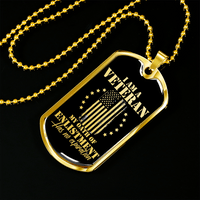Load image into Gallery viewer, Designs by MyUtopia Shout Out:I Am A Veteran My Oath of Enlistment does not Expire Personalized Engravable Keepsake Dog Tag Necklace

