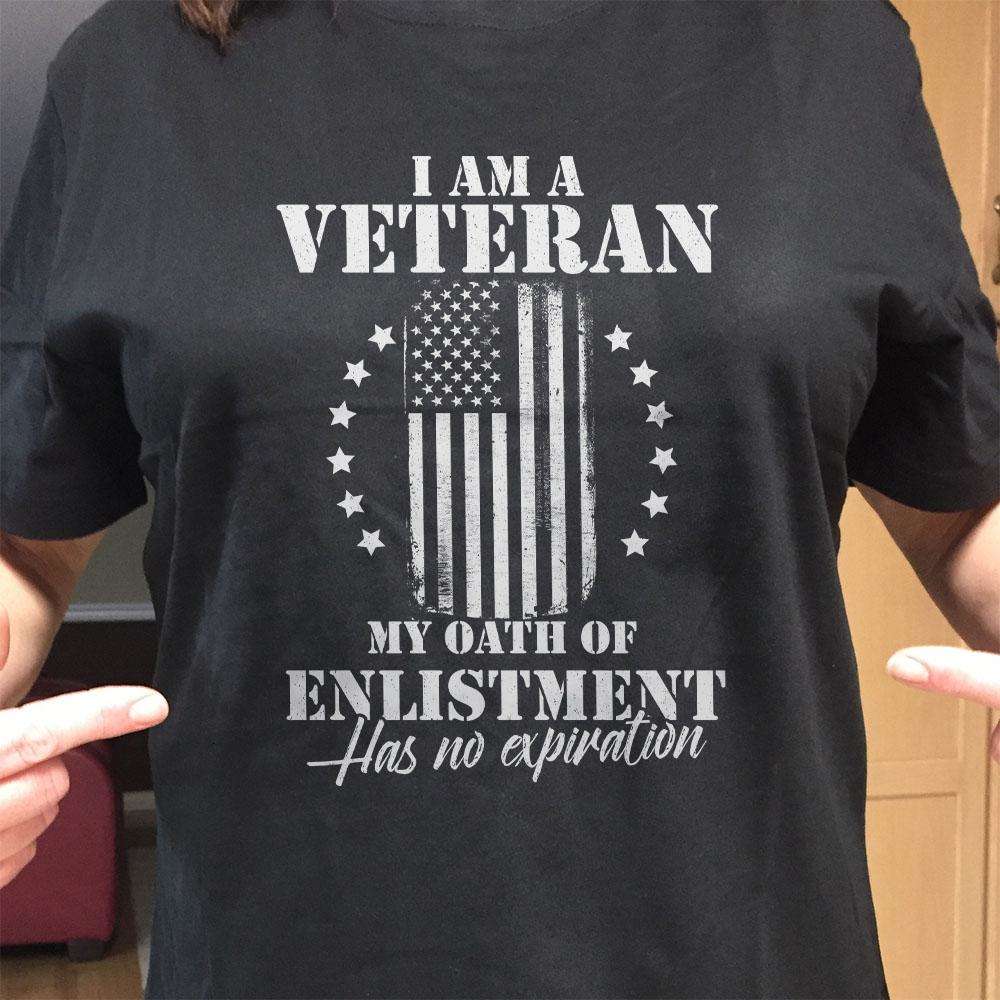 Designs by MyUtopia Shout Out:I Am A Veteran My Oath of Enlistment does not Expire Unisex T-Shirt