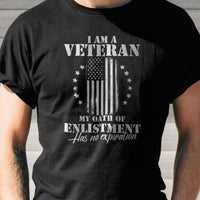 Load image into Gallery viewer, Designs by MyUtopia Shout Out:I Am A Veteran My Oath of Enlistment does not Expire Unisex T-Shirt
