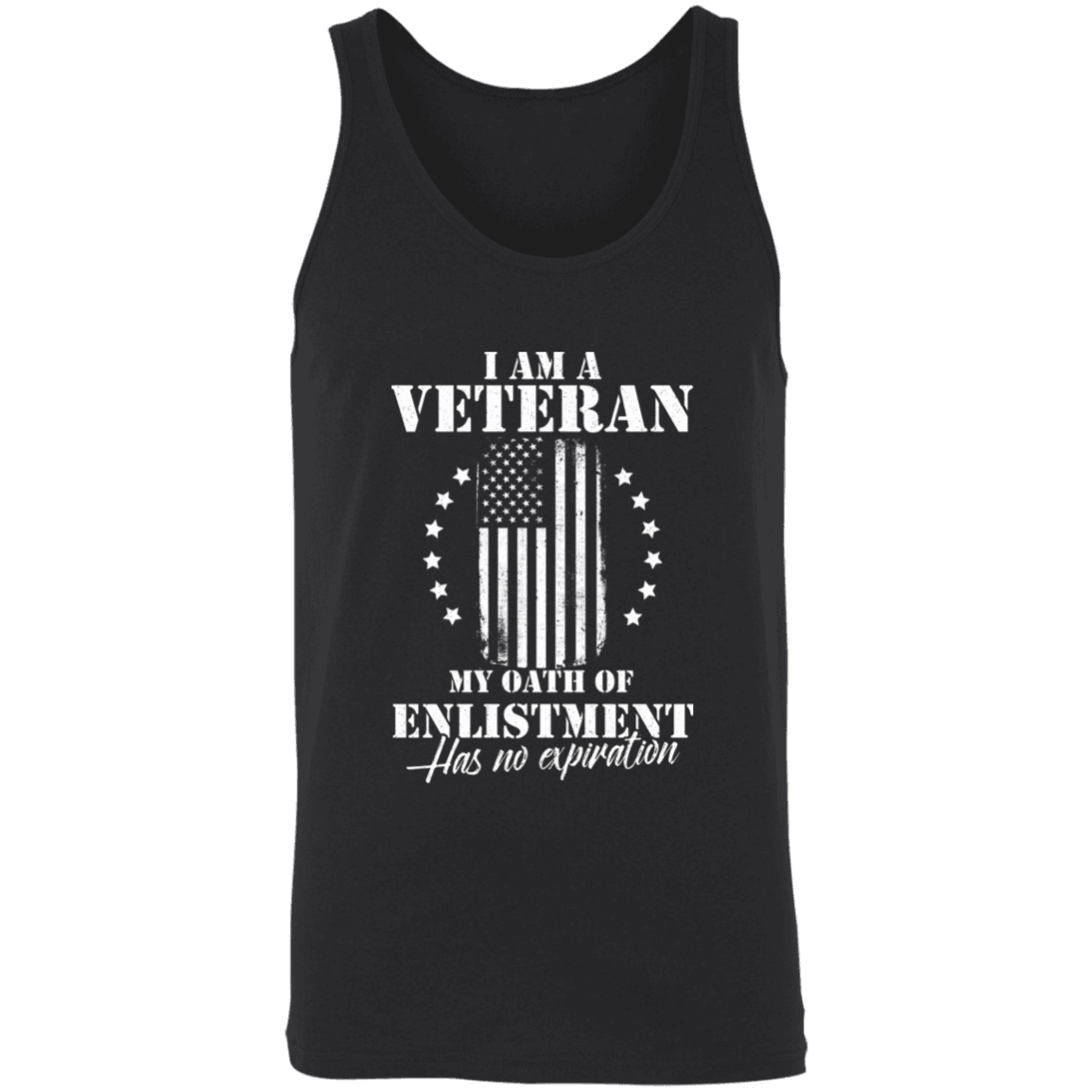 Designs by MyUtopia Shout Out:I Am A Veteran My Oath of Enlistment does not Expire Unisex Tank,X-Small / Black,Tank Tops