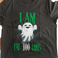 Load image into Gallery viewer, Designs by MyUtopia Shout Out:I am Fab Boo Lous Ghost Adult Unisex Cotton Short Sleeve T-Shirt
