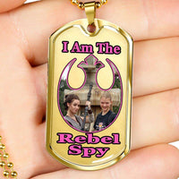 Load image into Gallery viewer, Designs by MyUtopia Shout Out:I Am The Rebel Spy Dog Tag (C)
