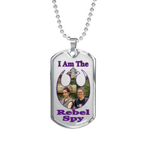 Load image into Gallery viewer, Designs by MyUtopia Shout Out:I Am The Rebel Spy Dog Tag (J)

