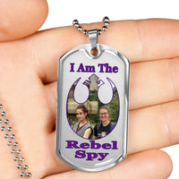Load image into Gallery viewer, Designs by MyUtopia Shout Out:I Am The Rebel Spy Dog Tag (J)
