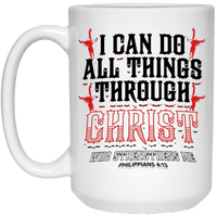 Load image into Gallery viewer, Designs by MyUtopia Shout Out:I Can Do All Things Through Christ Philippians 4:13 Ceramic Coffee Mug - White,15 oz / White,Ceramic Coffee Mug
