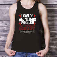 Load image into Gallery viewer, Designs by MyUtopia Shout Out:I Can Do All Things Through Christ Ultra Cotton Unisex Tank Top,Black / X-Small,Tank Tops
