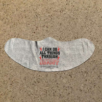 Load image into Gallery viewer, Designs by MyUtopia Shout Out:I Can Do All Things Through Christ v2 Fabric Face Covering / Face Mask,Athletic Heather,Fabric Face Mask
