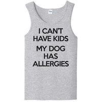 Load image into Gallery viewer, Designs by MyUtopia Shout Out:I Can&#39;t Have Kids My Dog Has Allergies Canvas Unisex Tank,Athletic Heather / X-Small,Tank Tops
