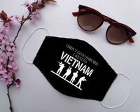 Load image into Gallery viewer, Designs by MyUtopia Shout Out:I Didn&#39;t Go To Harvard I Went To Vietnam Adult Fabric Face Mask with Elastic Ear Loops
