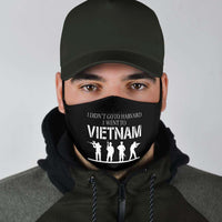 Load image into Gallery viewer, Designs by MyUtopia Shout Out:I Didn&#39;t Go To Harvard I Went To Vietnam Adult Fabric Face Mask with Elastic Ear Loops
