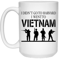 Load image into Gallery viewer, Designs by MyUtopia Shout Out:I Didn&#39;t Go To Harvard, I Went To Vietnam Ceramic Coffee Mugs,15 oz / White,Ceramic Coffee Mug
