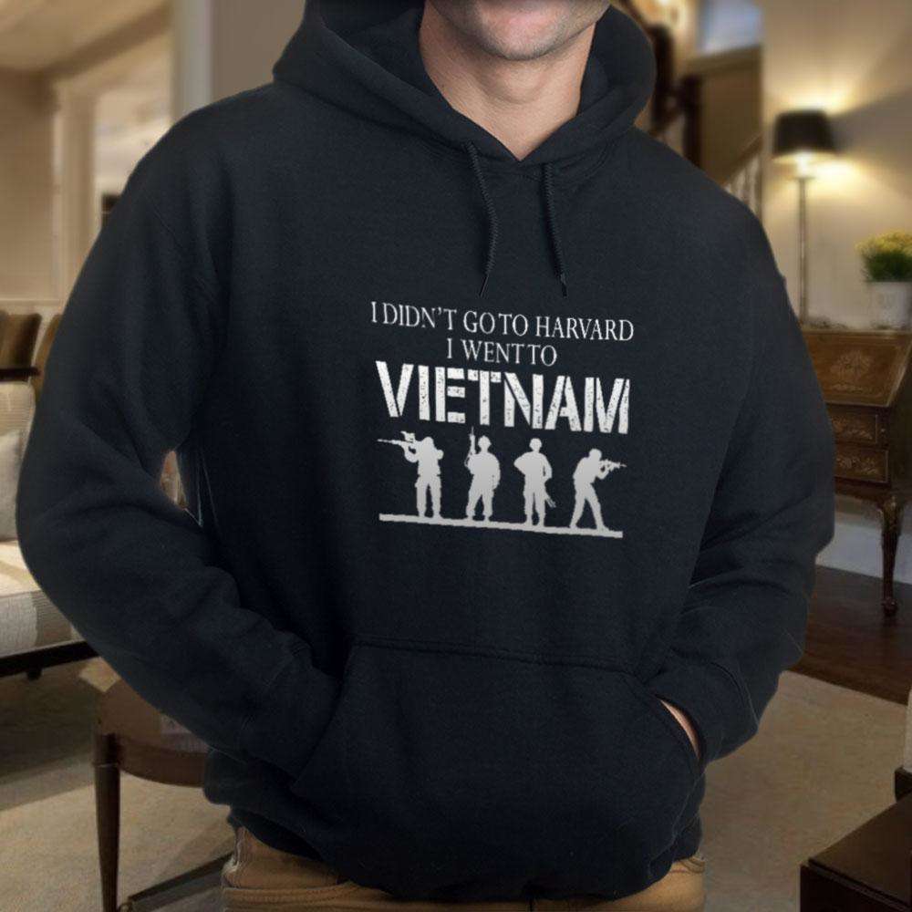 Designs by MyUtopia Shout Out:I Didn't Go To Harvard, I Went To Vietnam Core Fleece Pullover Hoodie