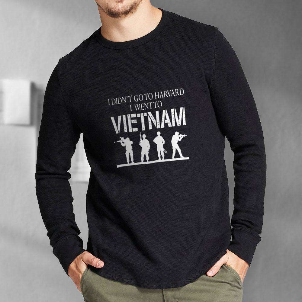 Designs by MyUtopia Shout Out:I Didn't Go To Harvard, I Went To Vietnam Long Sleeve Ultra Cotton Unisex T-Shirt
