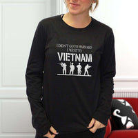 Load image into Gallery viewer, Designs by MyUtopia Shout Out:I Didn&#39;t Go To Harvard, I Went To Vietnam Long Sleeve Ultra Cotton Unisex T-Shirt
