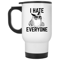 Load image into Gallery viewer, Designs by MyUtopia Shout Out:I Hate Everyone Inspired by Grumpy Cat 14 oz Stainless Steel Travel Mug
