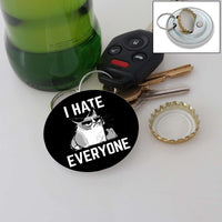 Load image into Gallery viewer, Designs by MyUtopia Shout Out:I Hate Everyone Inspired by Grumpy Cat Magnetic Key chain and bottle opener
