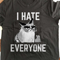 Load image into Gallery viewer, Designs by MyUtopia Shout Out:I Hate Everyone Inspired by Grumpy Cat Ultra Cotton Unisex T-Shirt

