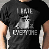 Load image into Gallery viewer, Designs by MyUtopia Shout Out:I Hate Everyone Inspired by Grumpy Cat Ultra Cotton Unisex T-Shirt
