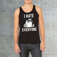 Load image into Gallery viewer, Designs by MyUtopia Shout Out:I Hate Everyone Inspired by Grumpy Cat Unisex Tank Top
