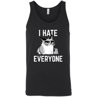 Load image into Gallery viewer, Designs by MyUtopia Shout Out:I Hate Everyone Inspired by Grumpy Cat Unisex Tank Top,X-Small / Black,Tank Tops
