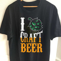 Load image into Gallery viewer, Designs by MyUtopia Shout Out:I Hop Craft Beer Drinking Humor Unisex T-Shirt,S / Black,Adult Unisex T-Shirt
