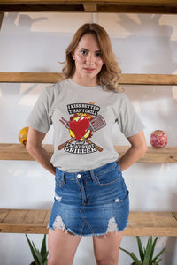 Load image into Gallery viewer, Designs by MyUtopia Shout Out:I Kiss Better Than I Grill  Ultra Cotton T-Shirt
