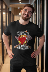 Load image into Gallery viewer, Designs by MyUtopia Shout Out:I Kiss Better Than I Grill  Ultra Cotton T-Shirt
