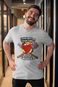 Load image into Gallery viewer, Designs by MyUtopia Shout Out:I Kiss Better Than I Grill  Ultra Cotton T-Shirt
