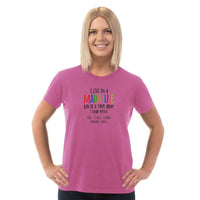 Load image into Gallery viewer, Designs by MyUtopia Shout Out:I Live in a MadHouse Run By a Tiny Army I Made Personalized Adult Unisex T-Shirt
