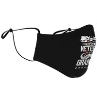 Load image into Gallery viewer, Designs by MyUtopia Shout Out:I Love Being a Veteran and a Grandpa Fitted Fabric Face Mask with Adjustable ear loops
