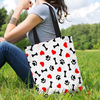 Load image into Gallery viewer, Designs by MyUtopia Shout Out:I Love Dogs Fabric Reusable Shopping Totebag
