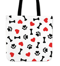 Load image into Gallery viewer, Designs by MyUtopia Shout Out:I Love Dogs Fabric Reusable Shopping Totebag
