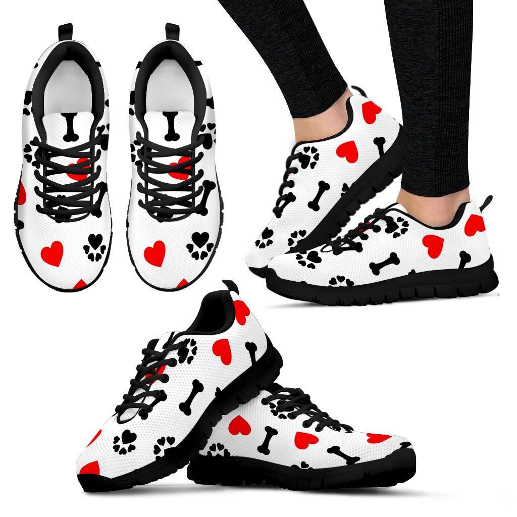 Designs by MyUtopia Shout Out:I Love Dogs Running Shoes (Ladies Sizes)