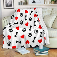 Load image into Gallery viewer, Designs by MyUtopia Shout Out:I Love Dogs Ultra Soft Micro Fleece and Suede Blanket
