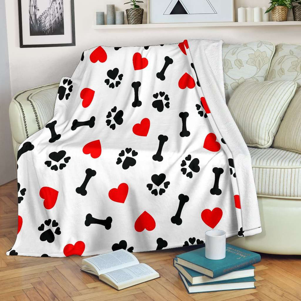 Designs by MyUtopia Shout Out:I Love Dogs Ultra Soft Micro Fleece and Suede Blanket