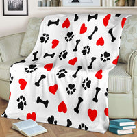 Load image into Gallery viewer, Designs by MyUtopia Shout Out:I Love Dogs Ultra Soft Micro Fleece and Suede Blanket
