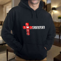 Load image into Gallery viewer, Designs by MyUtopia Shout Out:I Love Jesus Christian Crossword Pullover Hoodie
