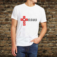 Load image into Gallery viewer, Designs by MyUtopia Shout Out:I Love Jesus Crossword Adult Unisex T-Shirt
