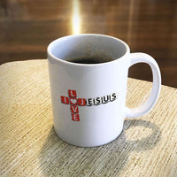 Load image into Gallery viewer, Designs by MyUtopia Shout Out:I Love Jesus Crossword Ceramic White Coffee Mug
