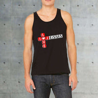 Load image into Gallery viewer, Designs by MyUtopia Shout Out:I Love Jesus Crossword Unisex Tank Top
