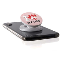 Load image into Gallery viewer, Designs by MyUtopia Shout Out:I Love My Dog Hinged Phone Grip and Stand for Smartphones and Tablets
