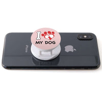 Load image into Gallery viewer, Designs by MyUtopia Shout Out:I Love My Dog Hinged Phone Grip and Stand for Smartphones and Tablets
